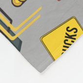 建築トラックパターン フリースブランケット (角)