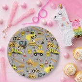 建築トラックパターン ペーパープレート (パーティー)