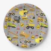 建築トラックパターン ペーパープレート (正面)