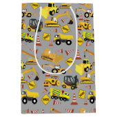 建築トラックパターン ミディアムペーパーバッグ (正面)