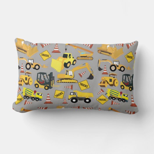 建築トラックパターン ランバークッション (正面)