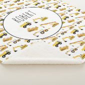 建築トラックパーソナライズされた名ボーイズ シェルパブランケット (3/4)