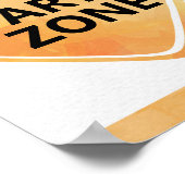 建築トラックパーティーゾーン標識 ポスター (角)