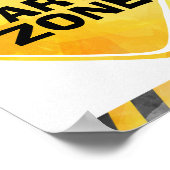 建築トラックパーティーゾーン標識 ポスター (角)