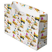 建築トラックパーティーパターン ラージペーパーバッグ (裏面アングル)
