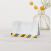 建築トラックパーティー折り畳みメニューカードラベル プレイスカード (裏面)