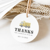 建築トラックビークル少年誕生日 フェイバータグ