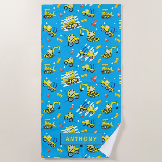 建築トラックビーチ ビーチタオル (正面)