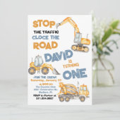 建築トラックファースト・バースデーパーティー 招待状 (スタンド正面)