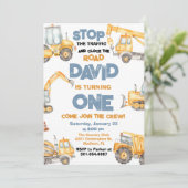 建築トラックファースト・バースデーパーティー 招待状 (スタンド正面)