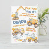 建築トラックファースト・バースデーパーティー 招待状 (スタンド正面)