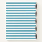 建築トラックブルーストライプトレンズモノグラム ノートブック (裏面)