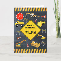建築トラックヘビーマシナリー誕生日ボーイ