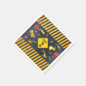 建築トラックヘビーマシナリー誕生日ボーイ スタンダードカクテルナプキン (角)