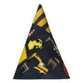 建築トラックヘビーマシナリー誕生日ボーイ パーティーハット (右)