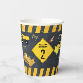 建築トラックヘビーマシナリー誕生日ボーイ 紙コップ (左)