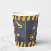 建築トラックヘビーマシナリー誕生日ボーイ 紙コップ (右)