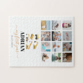 建築トラックベビー1年目の写真コラージュ ジグソーパズル (横)