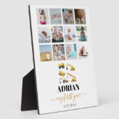 建築トラックベビー1年目の写真コラージュ フォトプラーク (側面)