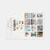 建築トラックベビー1年目の写真コラージュ フリースブランケット (正面(横))