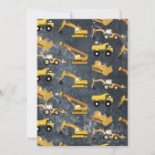 建築トラックボーイズバースデーパーティー 招待状 (裏面)