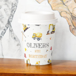 建築トラックボーイバースデーパーティー 紙コップ