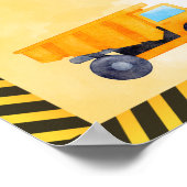 建築トラックマイルストーン誕生日ポスター ポスター (角)