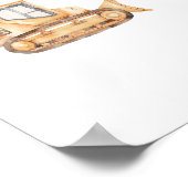 建築トラックモダン誕生日ウェルカムサイン ポスター (角)