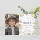 建築トラック三つ三つ誕生日パーティー 招待状 (スタンド正面)