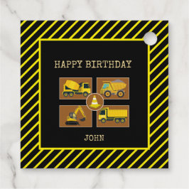 建築トラック子供の誕生日パーティー装飾 フェイバータグ