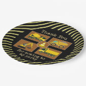 建築トラック子供の誕生日パーティー装飾 ペーパープレート (アングル)