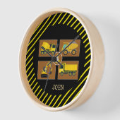 建築トラック子供の誕生日パーティー装飾 壁時計 (傾斜)