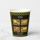 建築トラック子供の誕生日パーティー装飾 紙コップ (裏面)