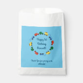 建築トラック子供の誕生日パーティー フェイバーバッグ (正面)