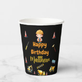 建築トラック子供の誕生日紙カップ 紙コップ (裏面)