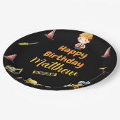 建築トラック子供の誕生日紙プレート ペーパープレート (アングル)