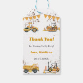 建築トラック子供の誕生日 ギフトタグ (正面)