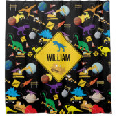 建築トラック宇宙飛行士宇宙 シャワーカーテン (正面)