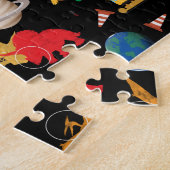 建築トラック宇宙飛行士宇宙 ジグソーパズル (側面)