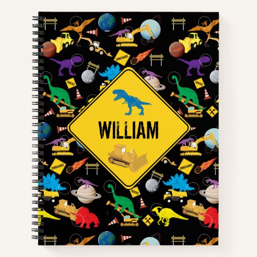 建築トラック宇宙飛行士宇宙 ノートブック (正面)