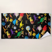 建築トラック宇宙飛行士宇宙 ビーチタオル (正面)