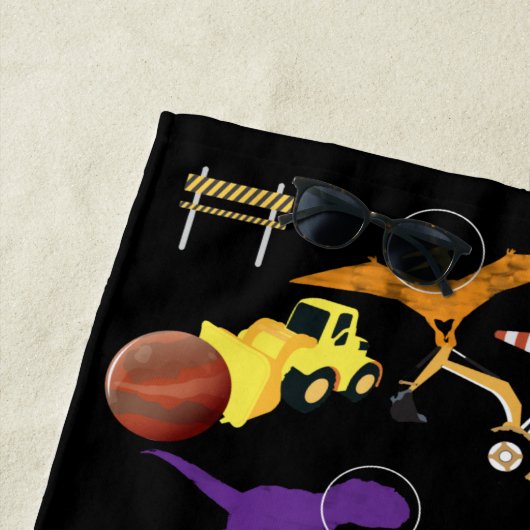 建築トラック宇宙飛行士宇宙 ビーチタオル (インサイチュ)