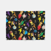 建築トラック宇宙飛行士宇宙 フリースブランケット (正面(横))