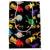 建築トラック宇宙飛行士宇宙 ミディアムペーパーバッグ (正面)