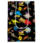 建築トラック宇宙飛行士宇宙 ミディアムペーパーバッグ (裏面)