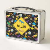 建築トラック宇宙飛行士宇宙 メタルランチボックス (裏面)