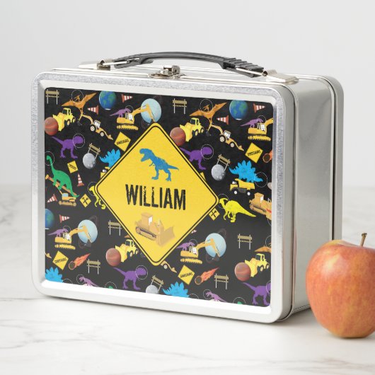 建築トラック宇宙飛行士宇宙 メタルランチボックス (インサイチュ)