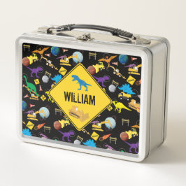 建築トラック宇宙飛行士宇宙 メタルランチボックス