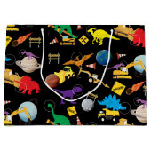 建築トラック宇宙飛行士宇宙 ラージペーパーバッグ (正面)