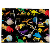 建築トラック宇宙飛行士宇宙 ラージペーパーバッグ (裏面)